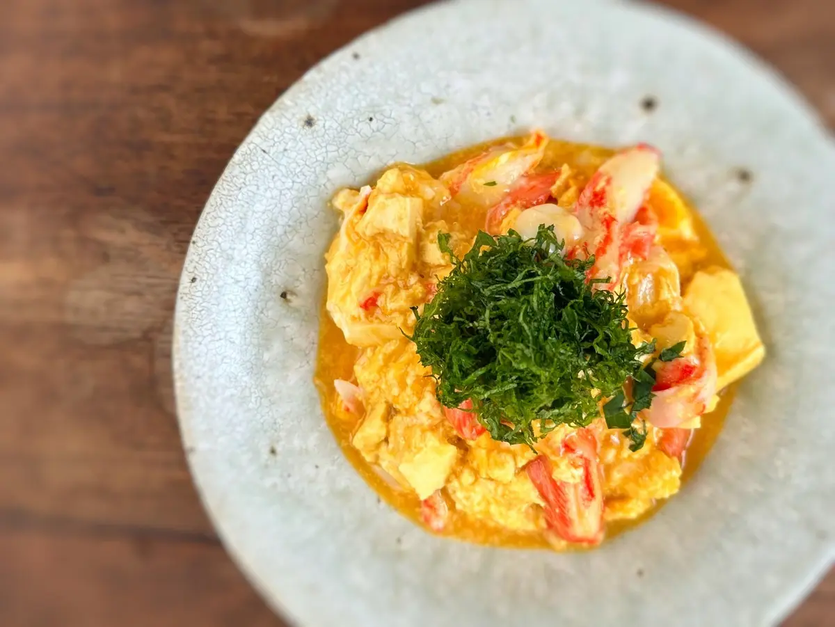 OurAge×Webエクラ　かに玉ふわふわ豆腐レシピ　完成