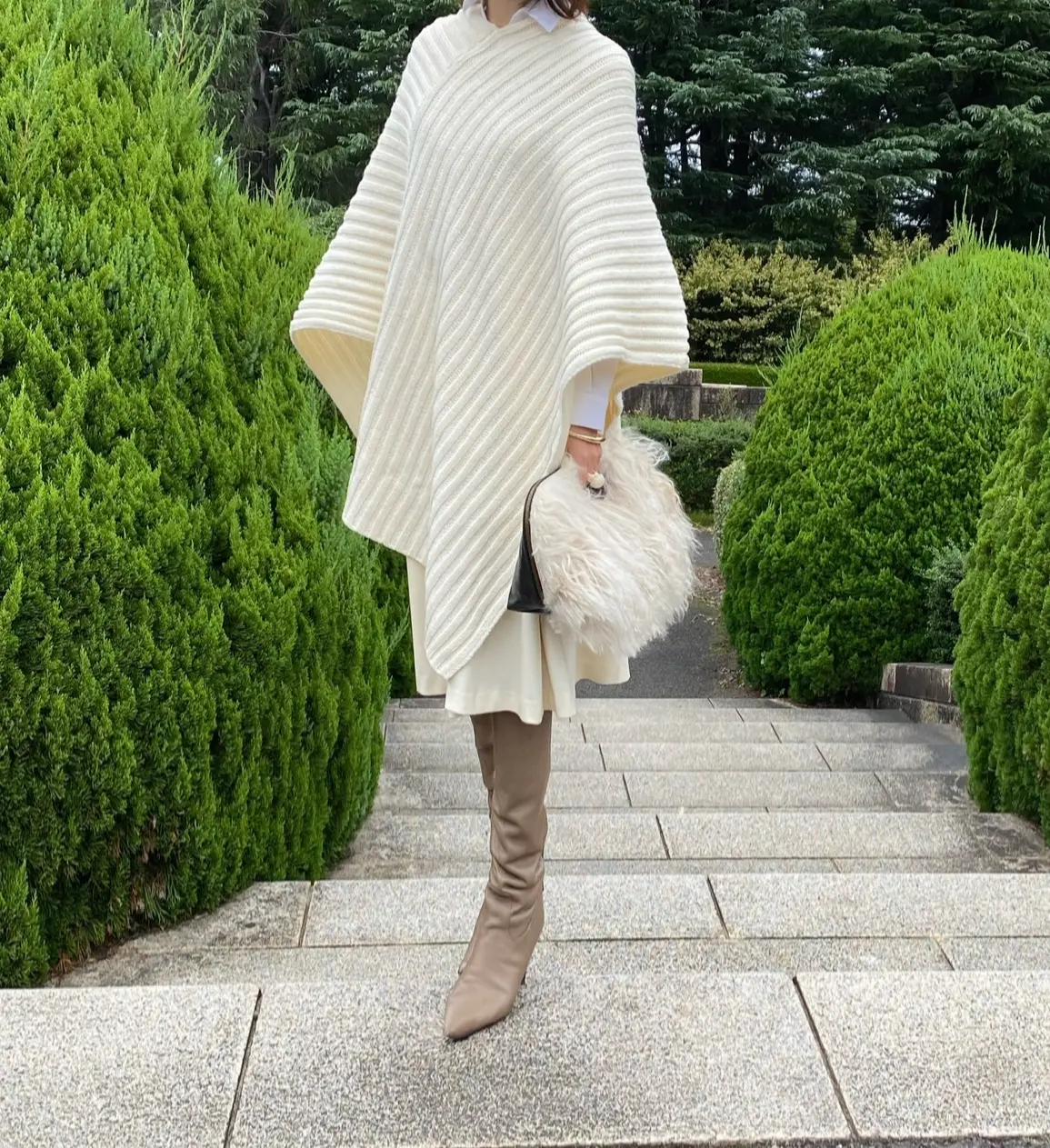 瞬間着映えZARAニットポンチョコーデ2の画像_5