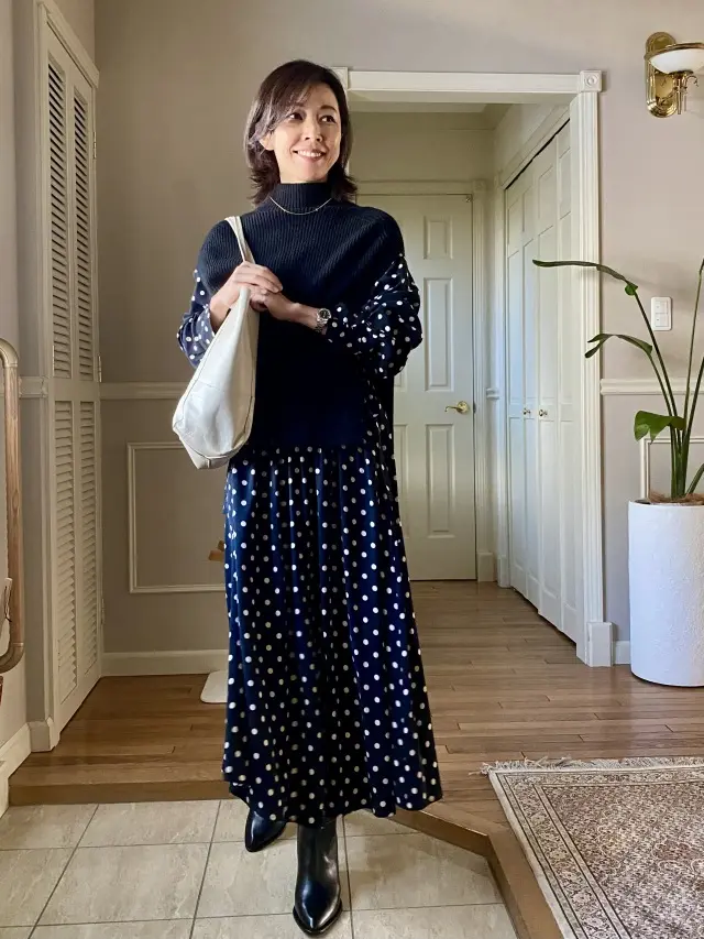 ワンピース✖️ニットベストの画像_2