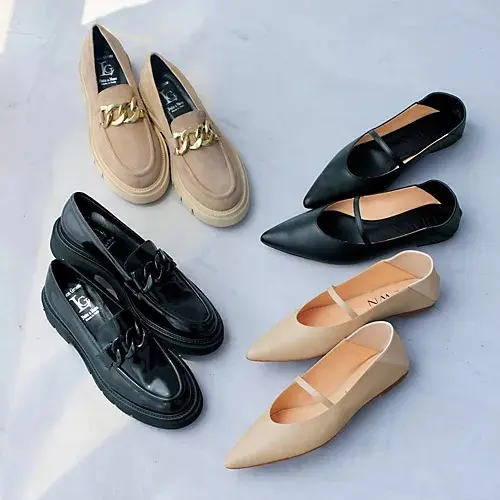 HEWN×eclat ポインテッドメリージェーンフラット ￥31,900