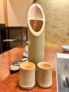 これこれ、竹の酒器！20数年前に感動したんです！また会えてよかった。