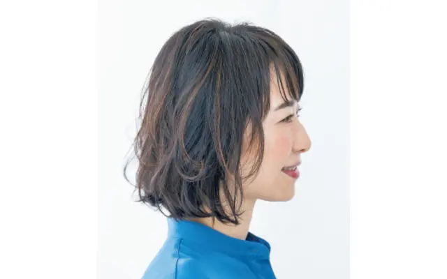 S＆Jカールのパーマをプラスしたフェイスライン上向きボブのサイド