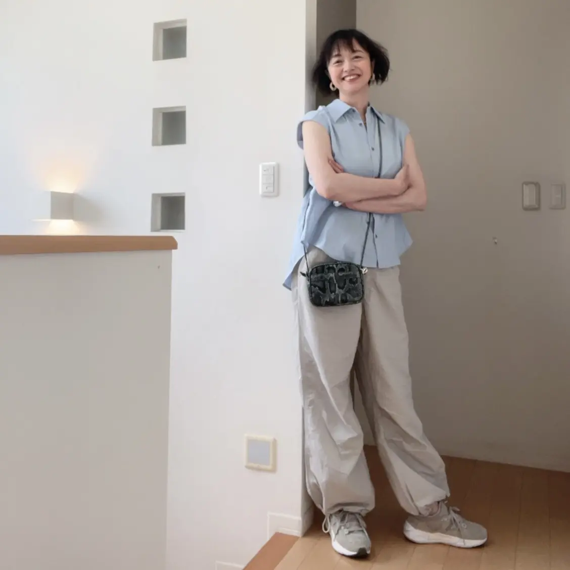 初夏コーデ♡薄淡カラーノースリーブ＆カーの画像_5