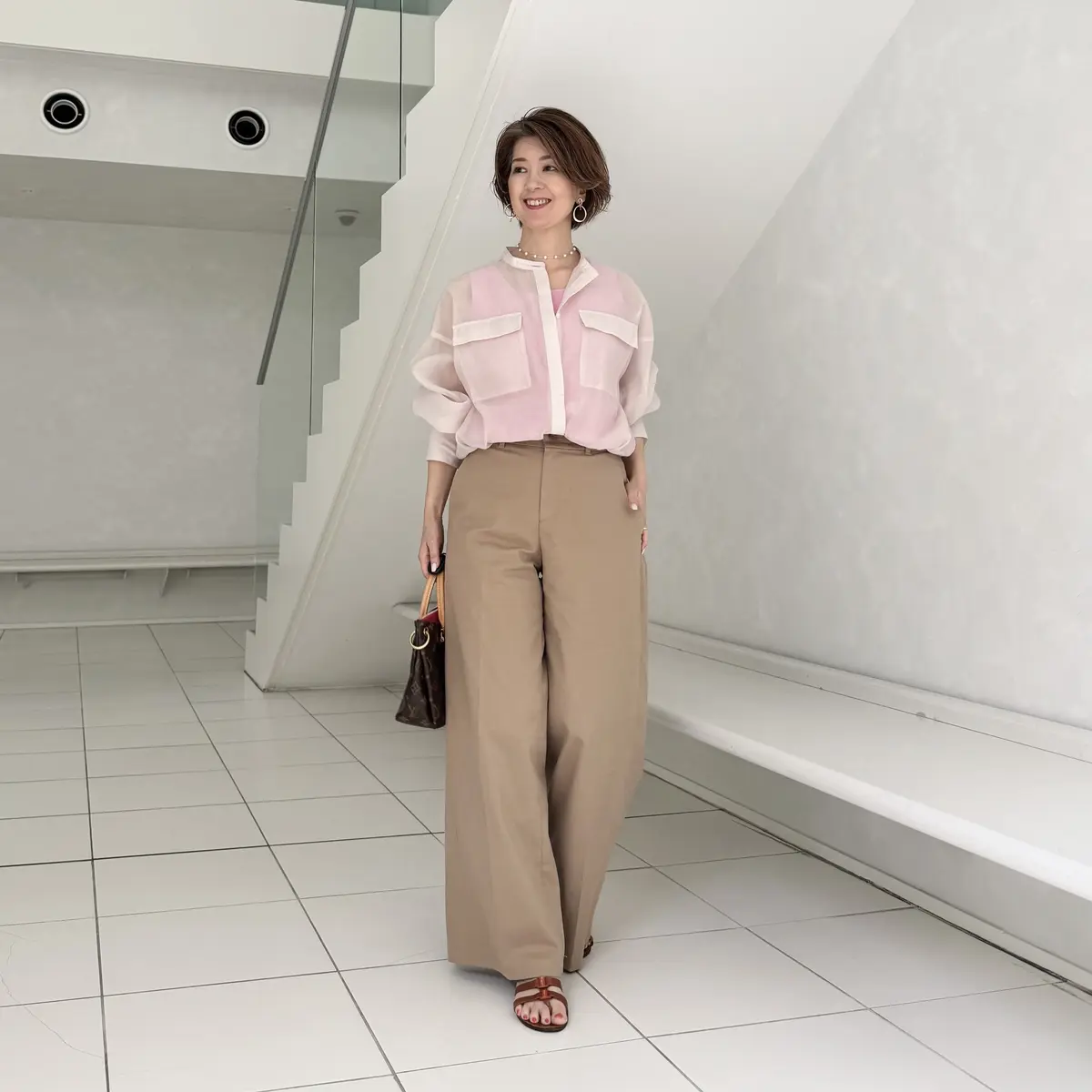 【着回し5days】ピンクベージュのシアの画像_2