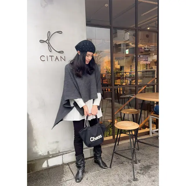 ARAのベレー帽を使った朝活コーデ