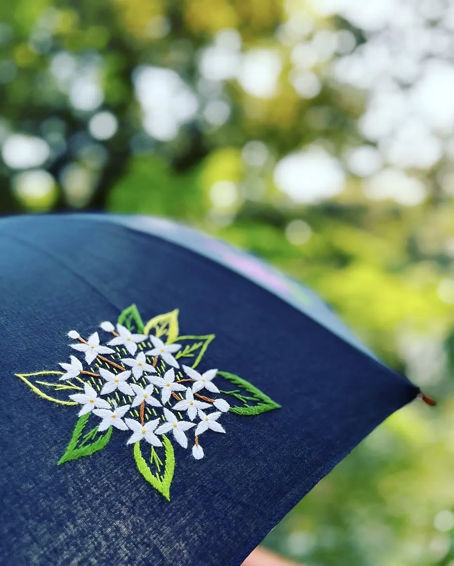 ベトナム刺繍の日傘で、両親と花々散策♩の画像_4