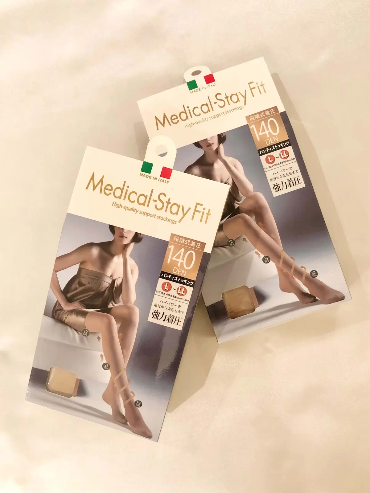 Medical Stay Fit。メディカルステイフィット。段階式着圧ストッキング。段圧ストッキング。ストッキング。140デニール。肌色ストッキング。