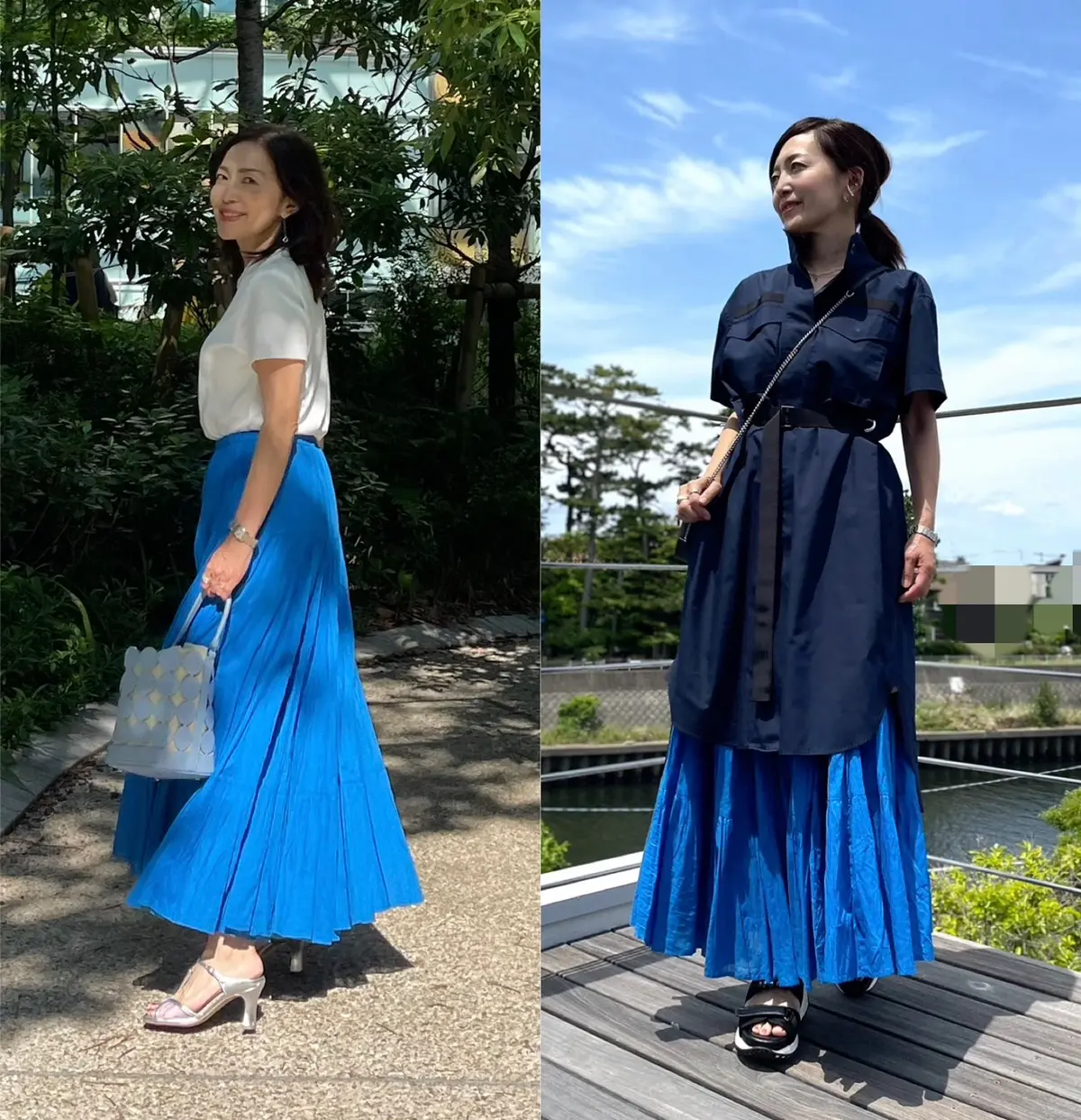 ロイヤルブルーのティアードスカートで夏コの画像_1