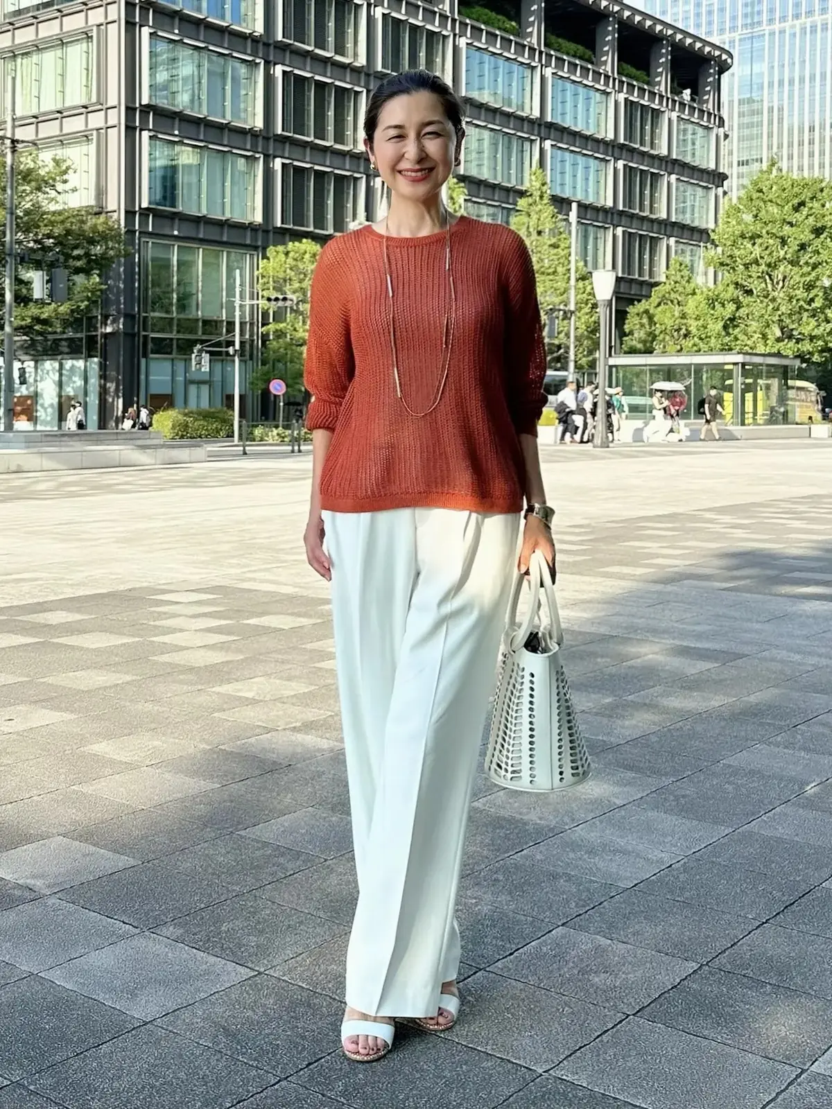 ユニクロ ニット・パンツ／GU 靴愛用　エクラ華組 松ヶ崎由紀子さん