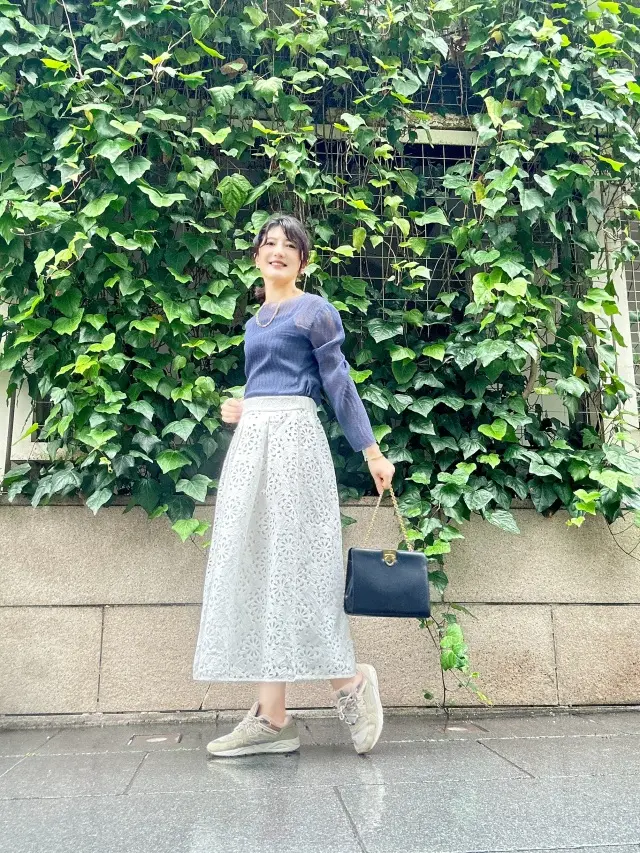 シアートップスで朝活コーデの画像_2