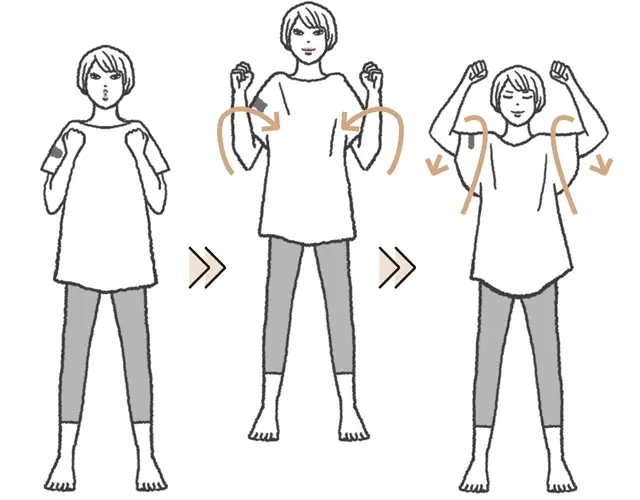 STEP2　肩を回す体操1分！
