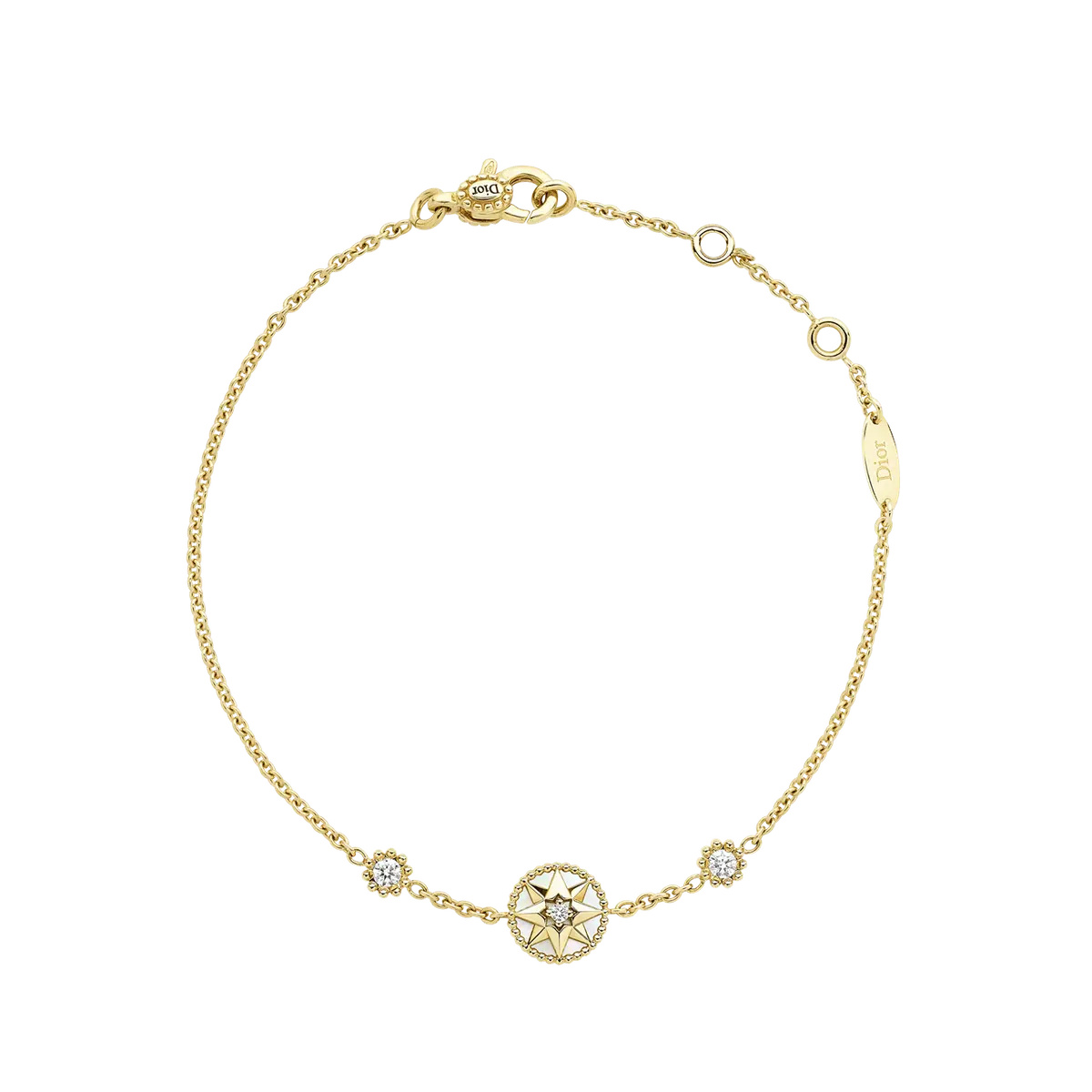 DIOR「ローズ デ ヴァン」ブレスレット イエローゴールド