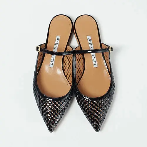 パンチングレザーミュール