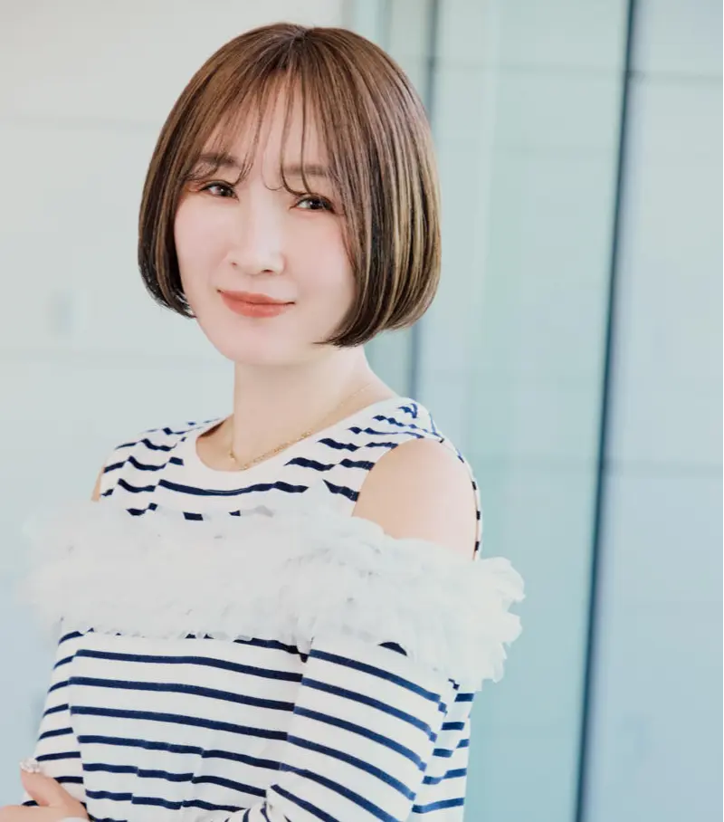 前から見たボブヘアスタイル