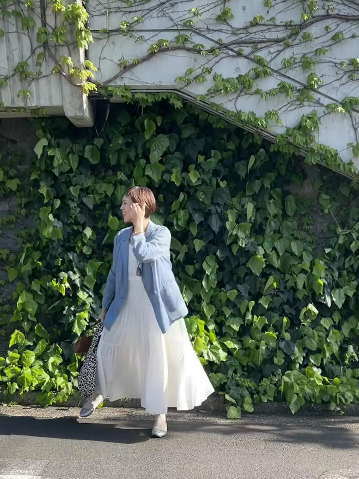 大好きな白のティアードワンピース。アラフの画像_2