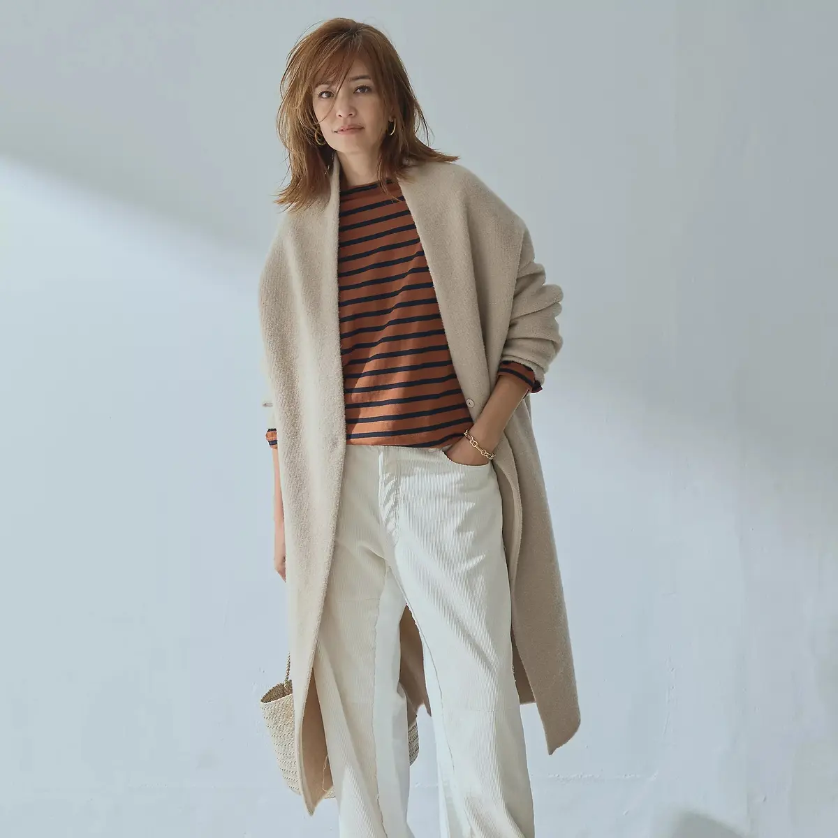 ADAWAS ニットガウンコート