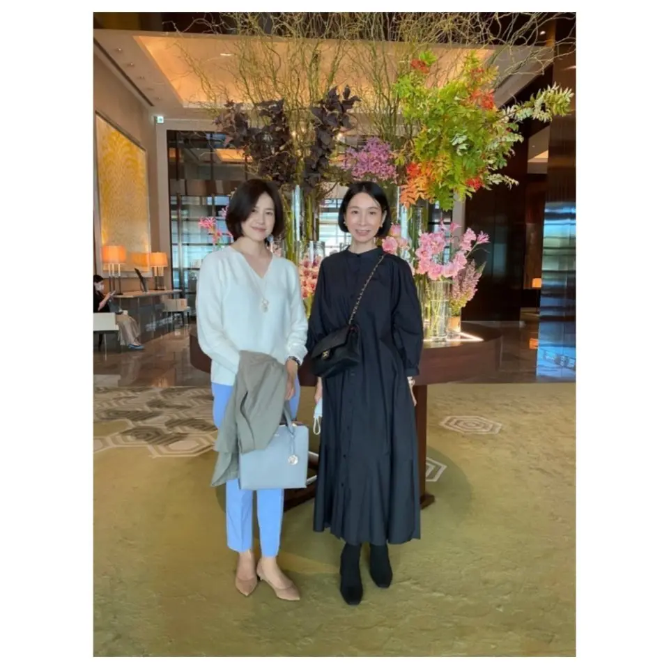 二人で記念撮影