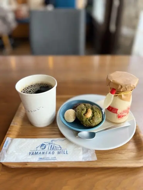 尾道プリンと焼菓子、コーヒーのセット