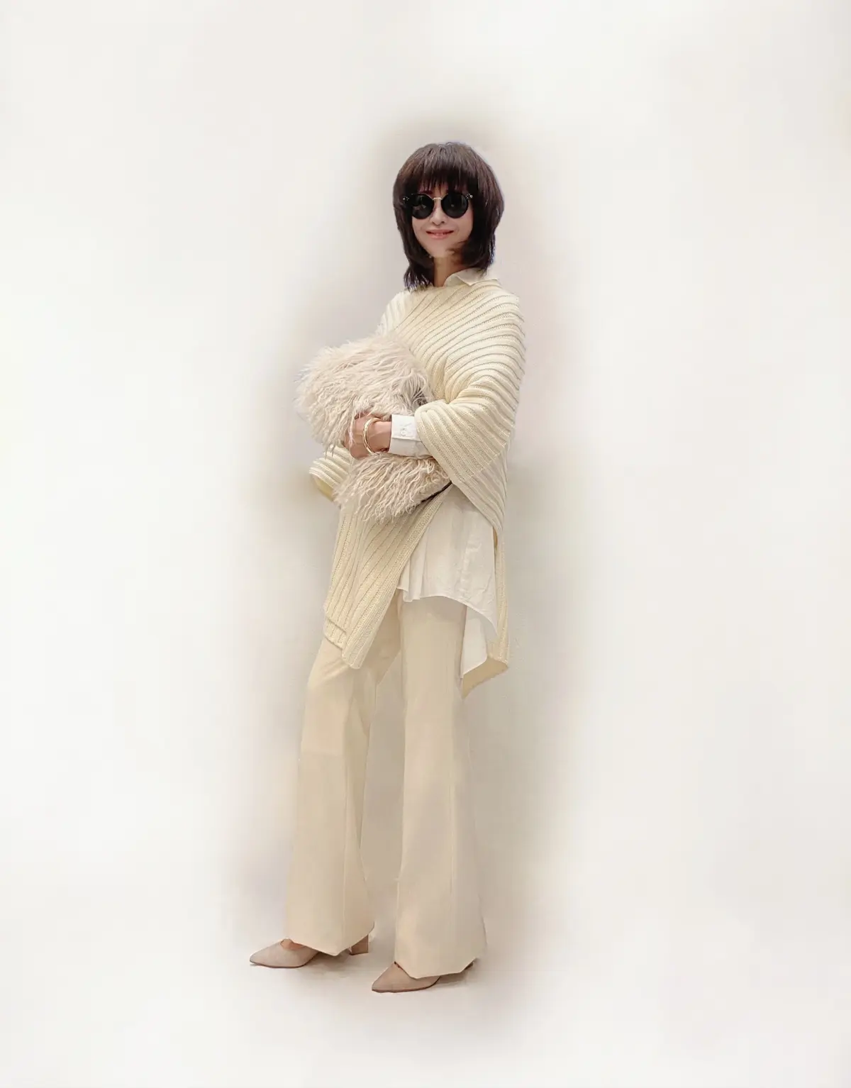 瞬間着映えZARAニットポンチョコーデ2の画像_1