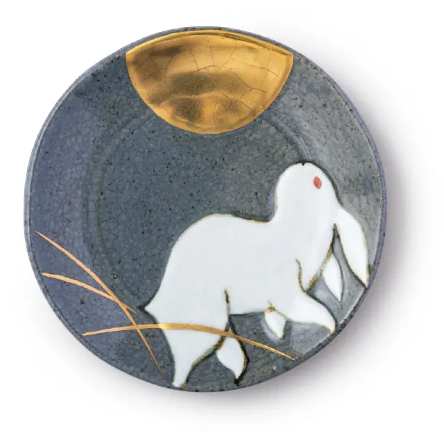琳派 うさぎ豆皿