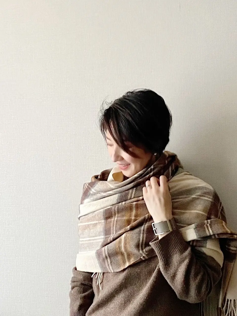 ストールとバングル着画