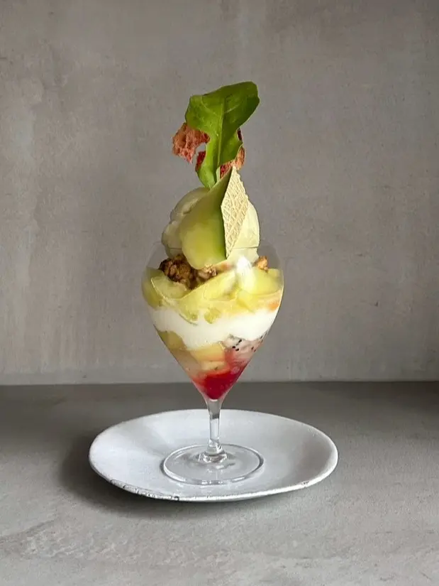 アサコイワヤナギ　アサコイワヤナギパフェ　メロンパフェ