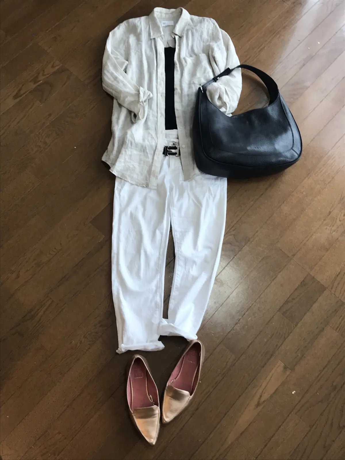 万能、麻セミロングシャツの画像_1