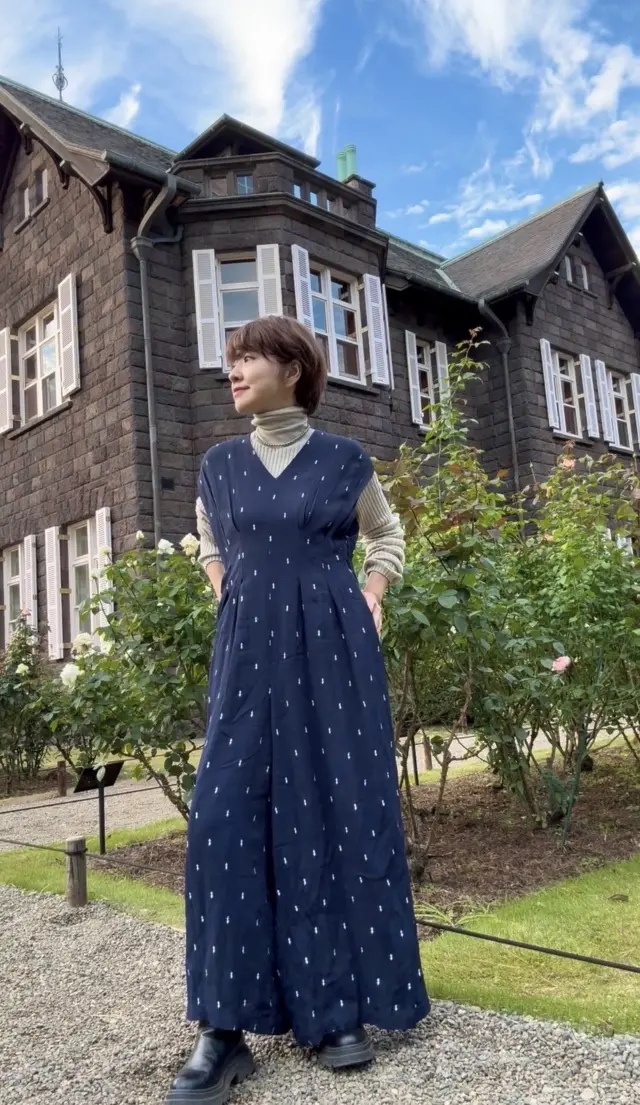 美しいバラと紅葉、旧古河庭園への画像_2