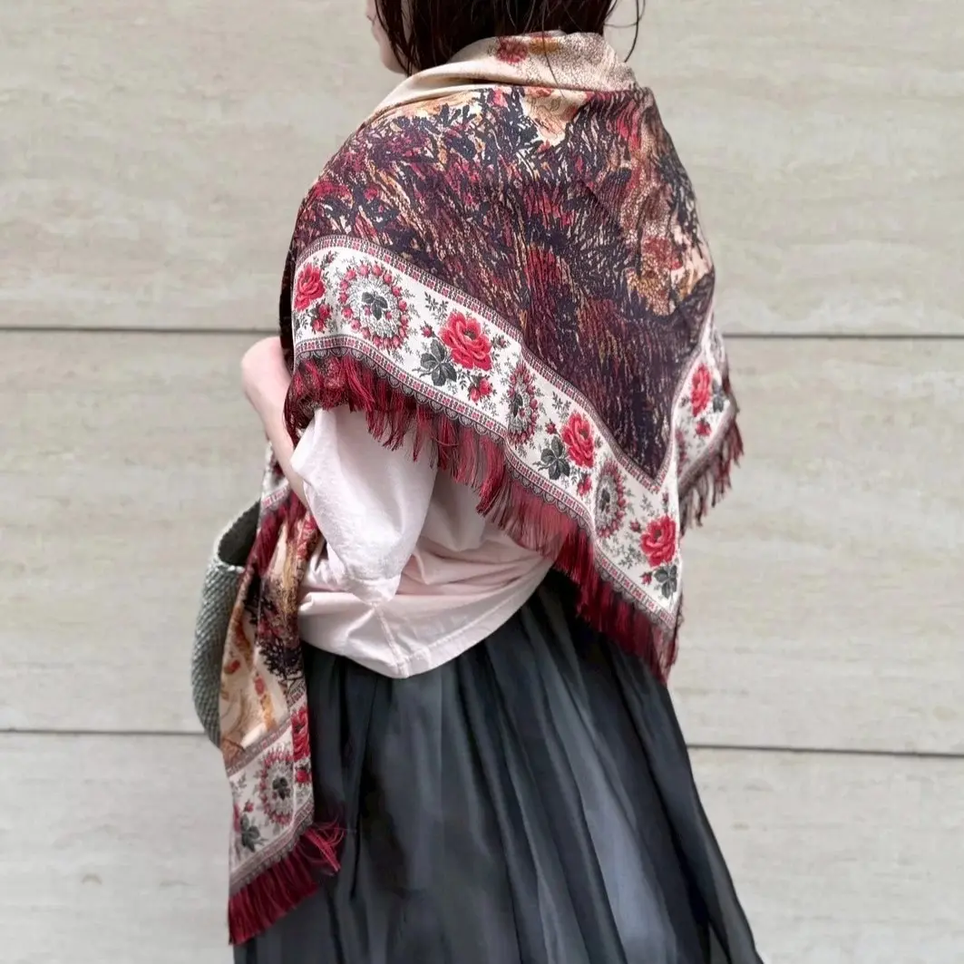 【50代スカーフ】身に着けるアート。ヨーの画像_4