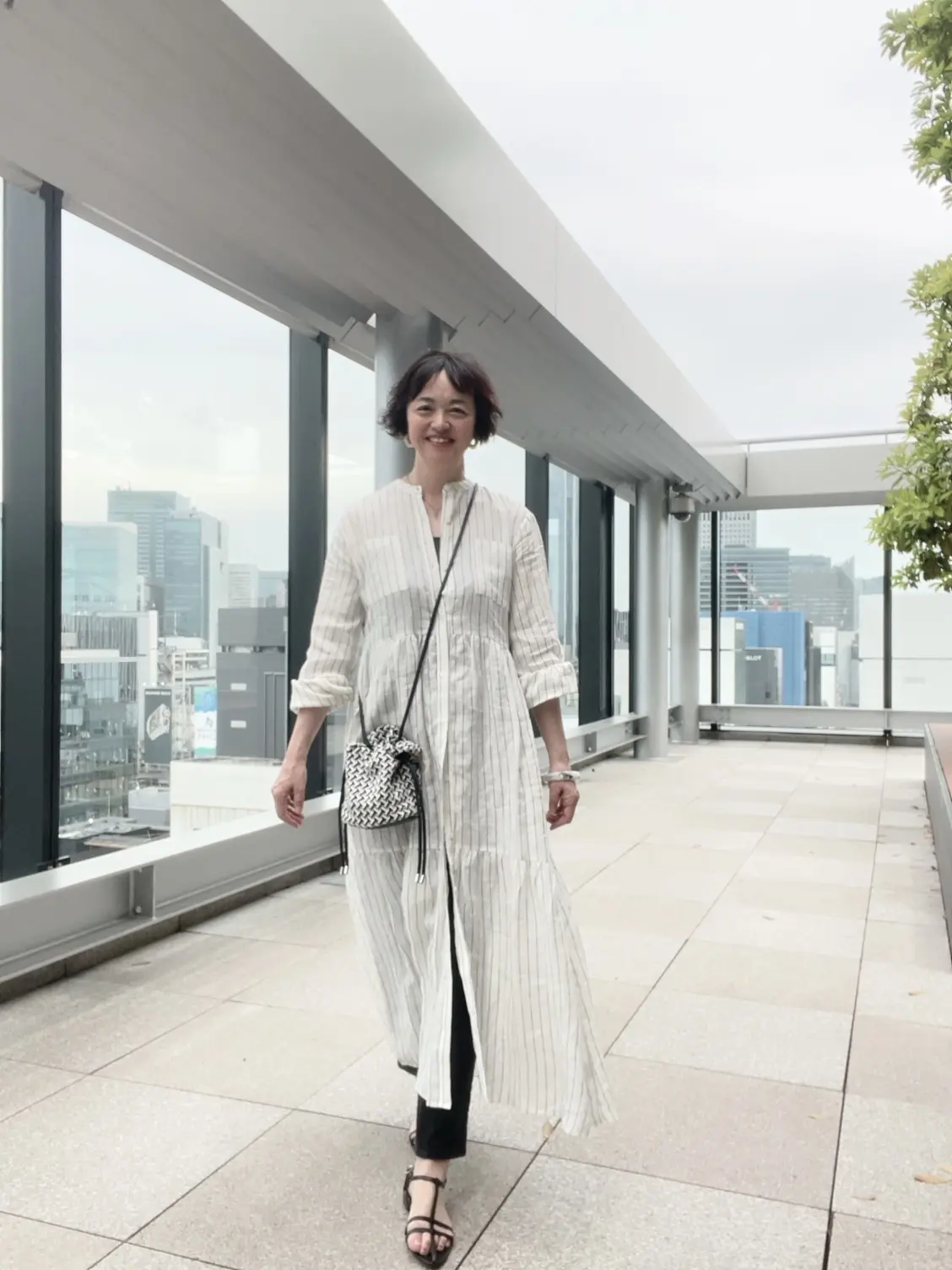 5月の銀座♡ストライプ柄リネンティアードの画像_3