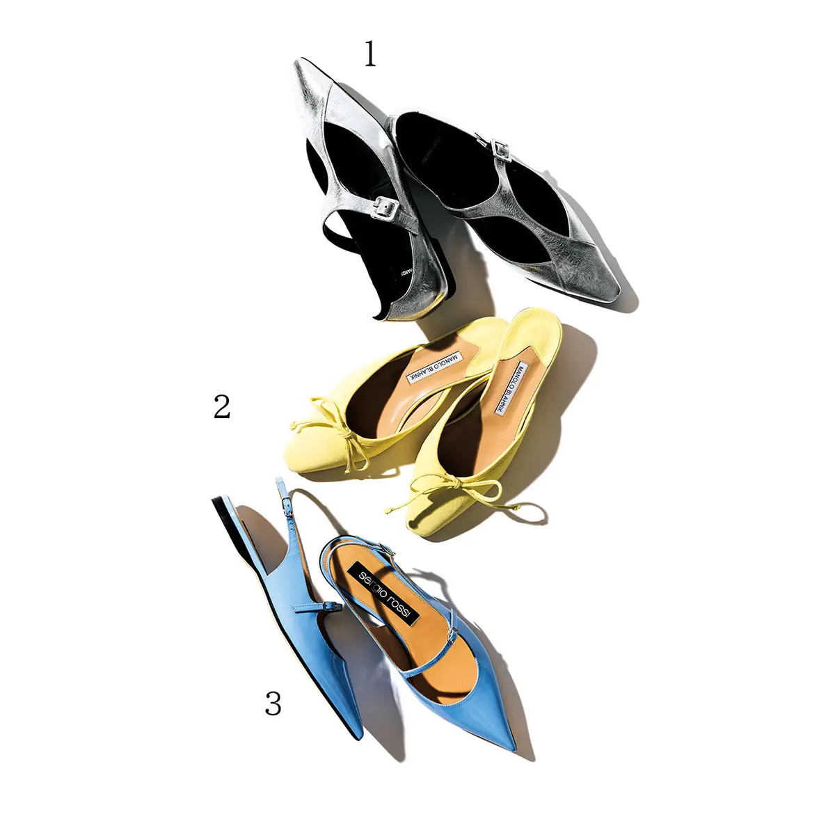 エレガントなフラットシューズ