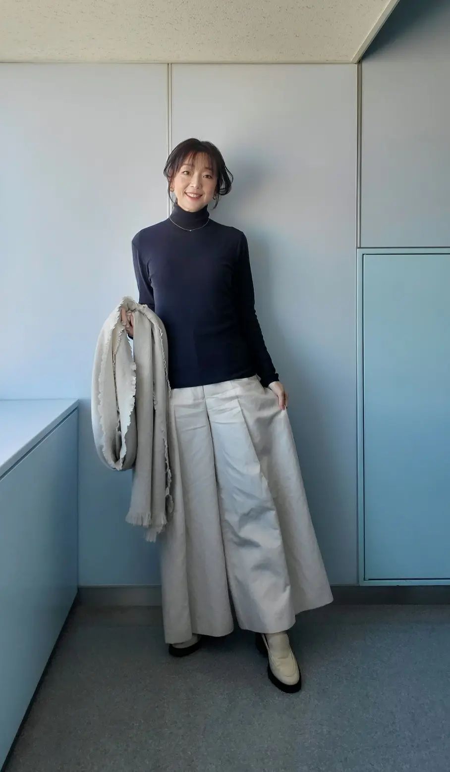 冬のおしゃれの寒さ対策は、ユニクロのカシの画像_2