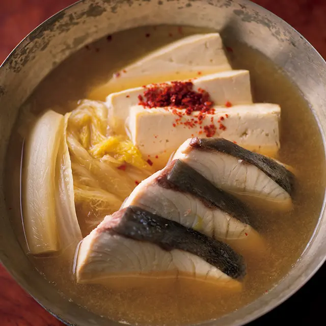 ブリと漬け物の鍋