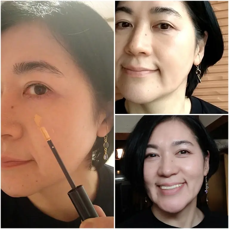 ベースメイクできあがりの私