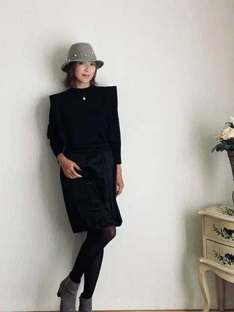 冬の帽子コーデの画像_5