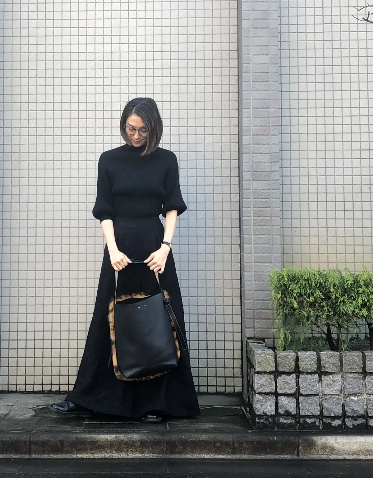 上も下も黒❤︎＋CELINEレオパードの画像_5