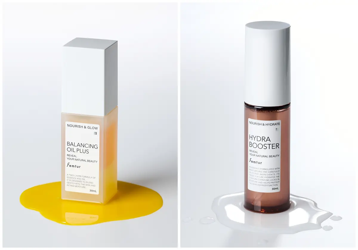 フェムケア　美容液　スプレー　ニオイ　乾燥　デリケートゾーン　左から フェムチャー　バランシングオイルプラス　30mL　￥5280、同ハイドラブースター　30mL　￥4180／アンファー