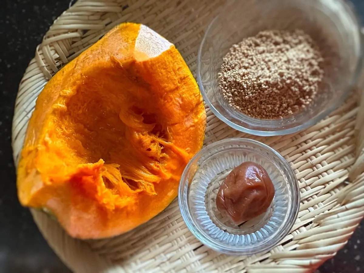 OurAge×Webエクラ　かぼちゃの梅ごま煮レシピ　材料