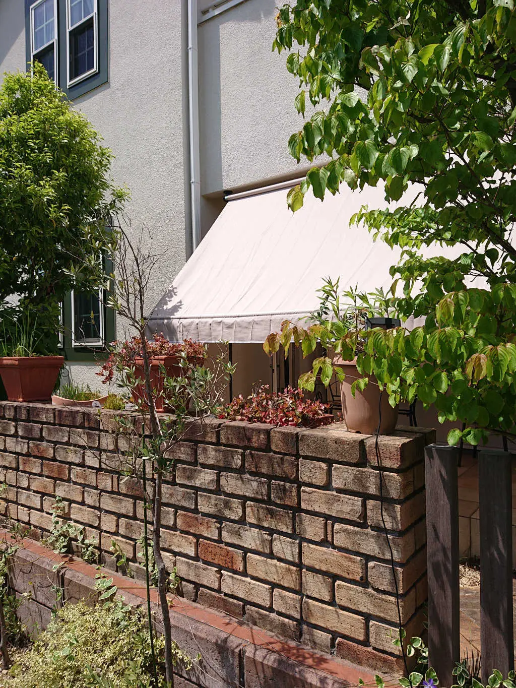 外から見たオーニング