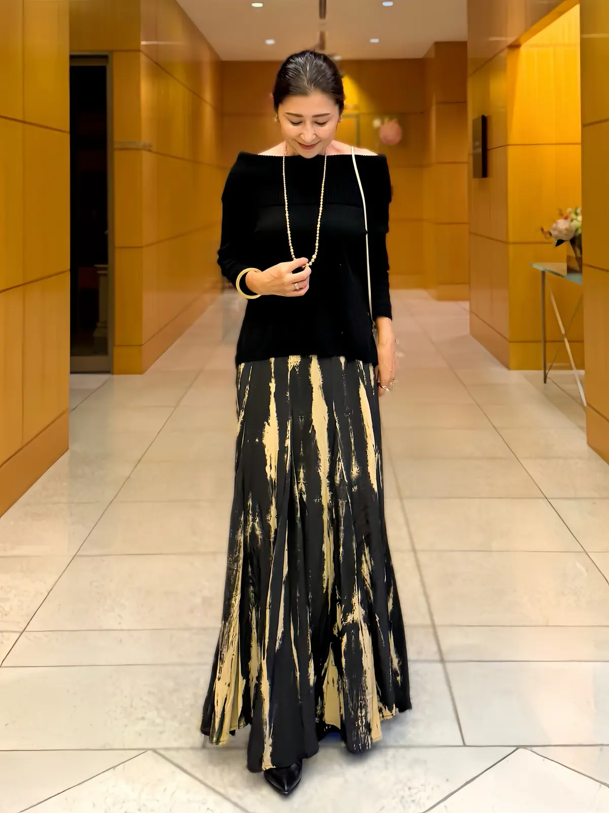 エクラ華組　スカートコーデ　黒スカート　MES DEMOISELLES	L'Appartement