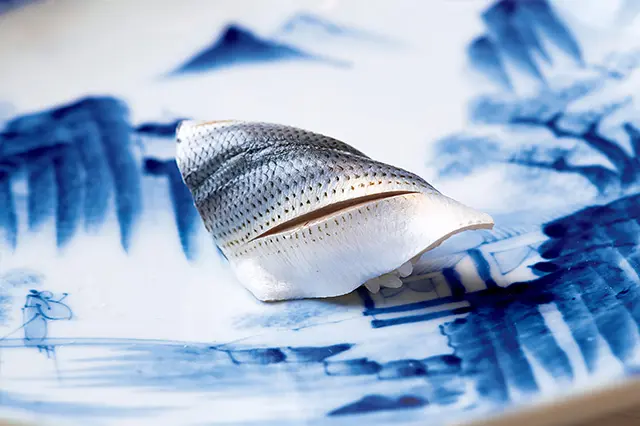 東京湾のコハダ。浅めに酢締めしているがコハダのうま味の輪郭が明快