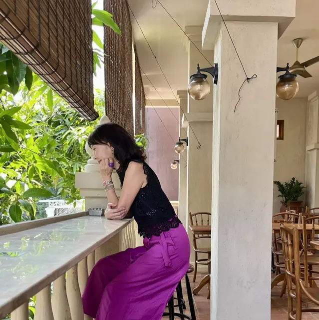 テラス席から見下ろす