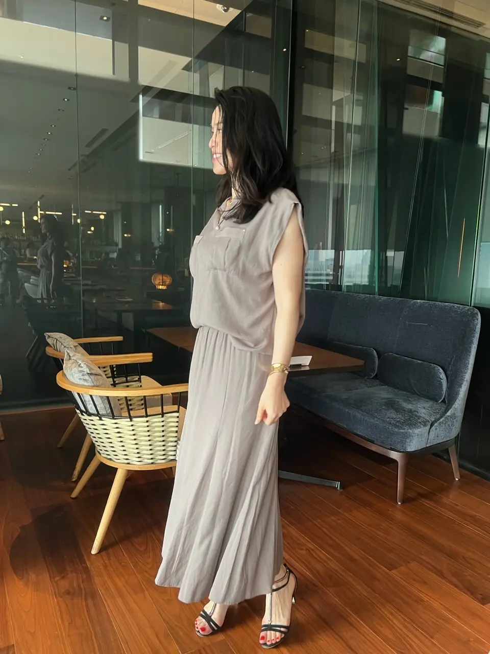 大人のモカ♡着映えセットアップで朝活の画像_5