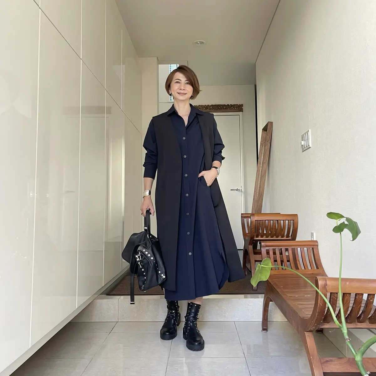 ブラック×ネイビーコーデが新鮮☆の画像_3