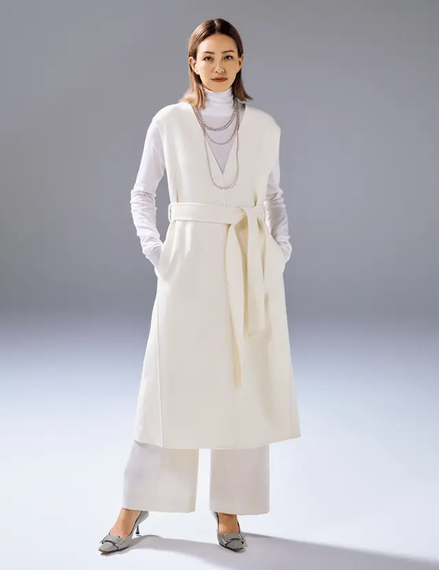白ウールワンピース