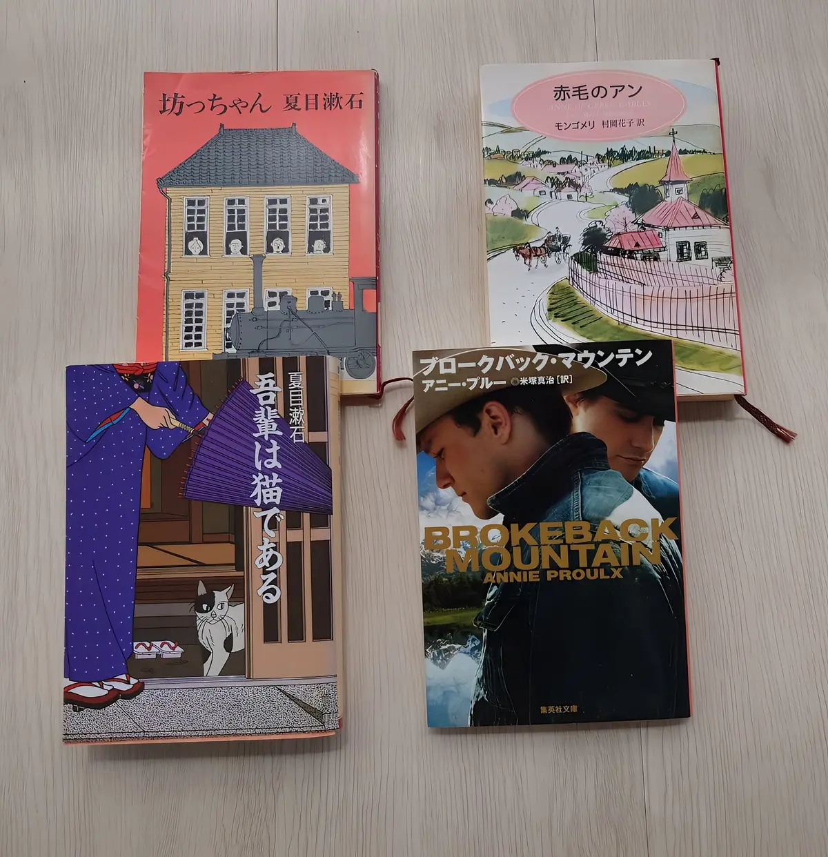 坊っちゃんと吾輩は猫であると赤毛のアンとブロークバック・マウンテン