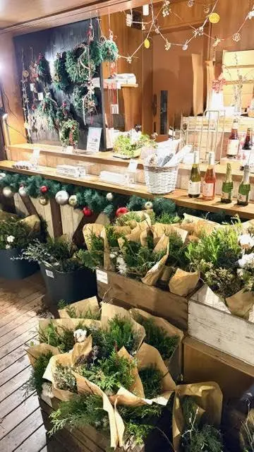 クリスマスのフラワーショップ