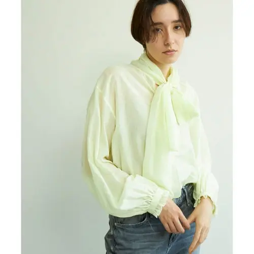 GALLARDAGALANTE コットンシルクボウタイブラウス ￥19,800