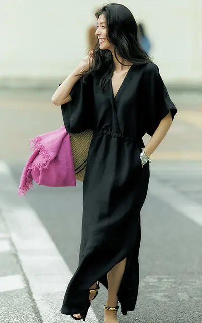 黒高見えワンピース