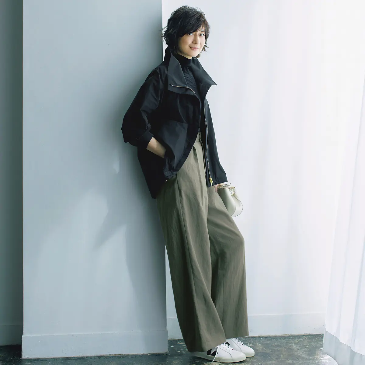 E by éclat スタンドジップブルゾン